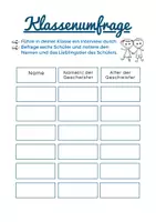 Voorbeeld - Duits: Klassenumfrage "Hast du Geschwister?" - Pagina 1