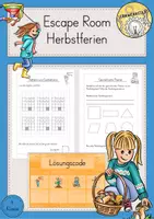Vorschau - Arbeitsblätter - Herbst - Escape Room - Mathematik - Seite 1