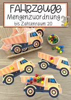 Vorschau - Anderer Materialtyp - Fahrzeuge Mengenzuordnung bis Zahlenraum 20 - Deckblatt