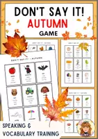 Vorschau - Spiele - Don’t Say It! – Autumn Vocabulary – Speaking Game for ESL - Deckblatt