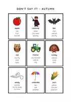 Vorschau - Spiele - Don’t Say It! – Autumn Vocabulary – Speaking Game for ESL - Seite 3