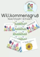 Vorschau - Präsentationen/Tafelbilder - Willkommensgruß / Schuljahresanfang / ab 5. Klasse - Deckblatt