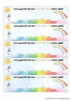 Vorschau - Mal- und Bastelvorlagen - Willkommen - Eulenklasse und neutrale Version - Regenbogenstift - Seite 2