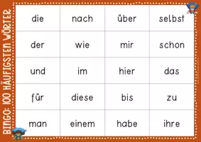 Vorschau - Anderer Materialtyp - Blitzlesen der 100 häufigsten Wörter (BINGO-Spiel) - Seite 1