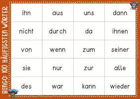 Vorschau - Anderer Materialtyp - Blitzlesen der 100 häufigsten Wörter (BINGO-Spiel) - Seite 2