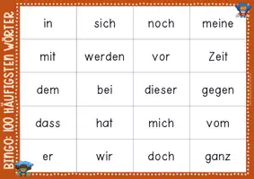 Vorschau - Anderer Materialtyp - Blitzlesen der 100 häufigsten Wörter (BINGO-Spiel) - Seite 3