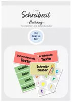 Vorschau - Poster - Freie Schreibzeit - Aushang Textsorte/ Schreibzauber - Deckblatt