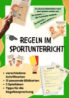 Vorschau - Poster - Regeln im Sportunterricht – 13 Poster + Bild-/Textkarten mit Spielideen - Seite 1