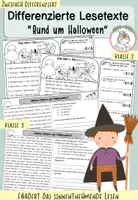 Vorschau - Arbeitsblätter - Differenzierte Lesetexte - "Rund um Halloween" I Kl. 2-3 - Deckblatt