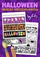 Vorschau - Mal- und Bastelvorlagen - Halloween Lesezeichen Basteln - Deckblatt