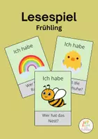 Vorschau - Spiele - Lesespiel zum Thema Frühling - Deckblatt