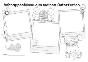 Vorschau - Mal- und Bastelvorlagen - Schnappschüsse aus meinen Osterferien #homeschooling - Deckblatt