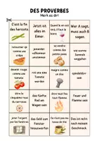 Vorschau - Bildkarten - Merkspiel / Merk es dir "Des proverbes français" - Deckblatt