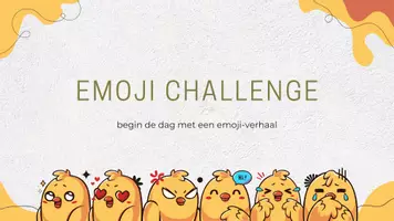 Vorschau - Präsentationen/Tafelbilder - Begin de les met emojis. Starter Emoji Challenge - Deckblatt