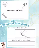 Aperçu - Apprentissages en autonomie - Mon carnet d'écrivain - Page de couverture