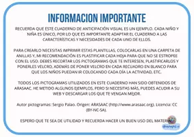 Vista previa - Refuerzo / NEE / Materiales de apoyo - Plantilla cuaderno anticipación visual - página 2