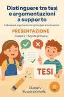 anteprima - Presentazioni / Lavagne - Distinguere tra tesi e argomentazioni a supporto - Pagina di copertina