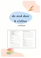 Vorschau - Arbeitsblätter - worksheet - Do? and Does? - Deckblatt