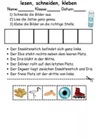 Vorschau - Spiele - Buchstabe I Leserätsel - Lesen, schneiden, kleben - DaZ/DaF, Deutsch, Sachunterricht - Seite 3