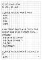 anteprima - Esercizi - PROVA D'INGRESSO MATEMATICA CLASSE TERZA - Pagina 2