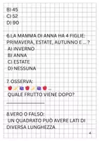 anteprima - Esercizi - PROVA D'INGRESSO MATEMATICA CLASSE TERZA - Pagina 3