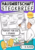 Vorschau - Arbeitsblätter - Hauswirtschaft Ernährung und Haushalt Steckbrief | Kennenlernen nach den Ferien | Klassen 5–8 - Deckblatt