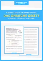 Vorschau - Arbeitsblätter - Technik - Das Ohmsche Gesetz - Deckblatt