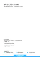 Vorschau - Arbeitsblätter - Technik - Das Ohmsche Gesetz - Seite 1