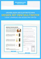 Vorschau - Arbeitsblätter - Technik - Messen mit dem Multimeter - Deckblatt