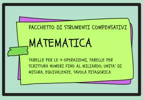 anteprima - Materiale di supporto/inclusione - PACCHETTO STRUMENTI COMPENSATIVI - Pagina di copertina