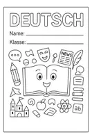 Vorschau - Anderer Materialtyp - Deckblatt Deutsch - ausmalbares Heftcover - druckfertig - Deckblatt