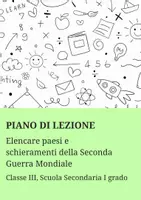 anteprima - Piani di lezione - Elencare paesi e schieramenti della Seconda Guerra Mondiale - Pagina di copertina