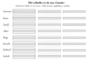Vorschau - Arbeitsblätter - Einführung Lineatur in Klasse 3 - Seite 3