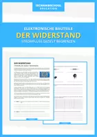 Vorschau - Arbeitsblätter - Technik - Der Widerstand - Deckblatt