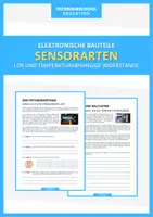 Vorschau - Arbeitsblätter - Technik - Sensorarten - Deckblatt