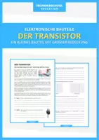 Vorschau - Arbeitsblätter - Technik - Der Transistor - Deckblatt