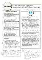Vorschau - Arbeitsblätter - Stunde Null - Stimmungslage der deutschen Gesellschaft - Deckblatt