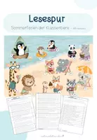 Vorschau - Arbeitsblätter - Lesespur - Sommerferien der Klassentiere - Deckblatt