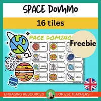 Vista previa - Juegos / Gamificación - Space domino | No prep | Printable ESL Science Game for K-2 - Portada