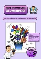Vorschau - Stundenentwürfe - KUNST: Blumenvase - Farbenlehre inkl. Vorlage (Bunt-/Filzstifze) - Deckblatt
