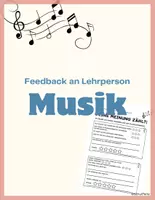 Vorschau - Arbeitsblätter - Feedback an Lehrperson zum Musikunterricht - Deckblatt