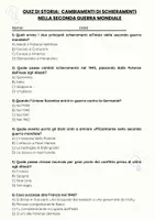 anteprima - Quiz - Cambiamenti di schieramenti nella Seconda Guerra Mondiale quiz - Pagina 1