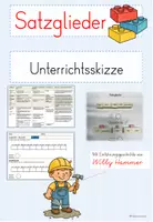 Vorschau - Stundenentwürfe - Satzglieder - Unterrichtsskizze - Deckblatt