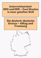 Vorschau - Arbeitsblätter - Die deutsch-deutsche Grenze – Alltag und Trennung - Deckblatt