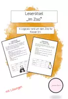 Vorschau - Arbeitsblätter - Leserätsel: "Im Zoo" (Logical) - Deckblatt