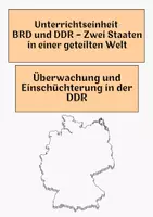 Vorschau - Arbeitsblätter - Überwachung und Einschüchterung in der DDR - Deckblatt