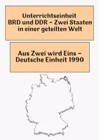Vorschau - Arbeitsblätter - Aus Zwei wird Eins – Deutsche Einheit 1990 - Deckblatt