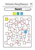 anteprima - Giochi - SCHEDE RIEMPI TEMPO ABILITA' VISUO SPAZIALI (Square) - Pagina 1