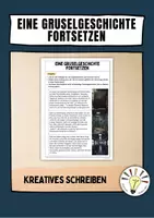 Vorschau - Arbeitsblätter - Eine Gruselgeschichte fortsetzen - Deckblatt