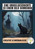 Vorschau - Arbeitsblätter - Eine Gruselgeschichte zu einem Bild Schreiben - Deckblatt
